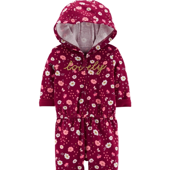 Carter's Other - *NEW* Carter's Floral Hooded Jumpsuit